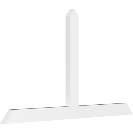 Ekena Millwork Portland Architectural Grade PVC Gable Bracket, 60"W x 35"H x 2"D x 4"F, 14/12 Pitch GBP060X35X0204POR00
